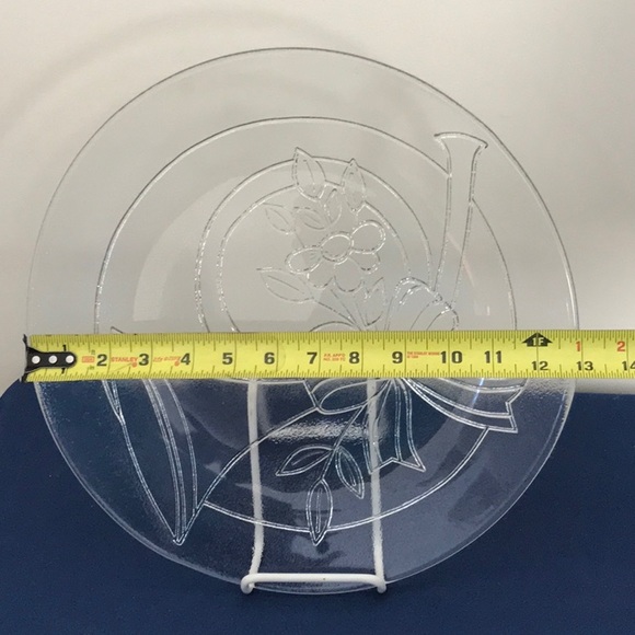 Christmas Horn Glass Large Platter Princess House 756 Holiday Tableware - Picture 4 of 4